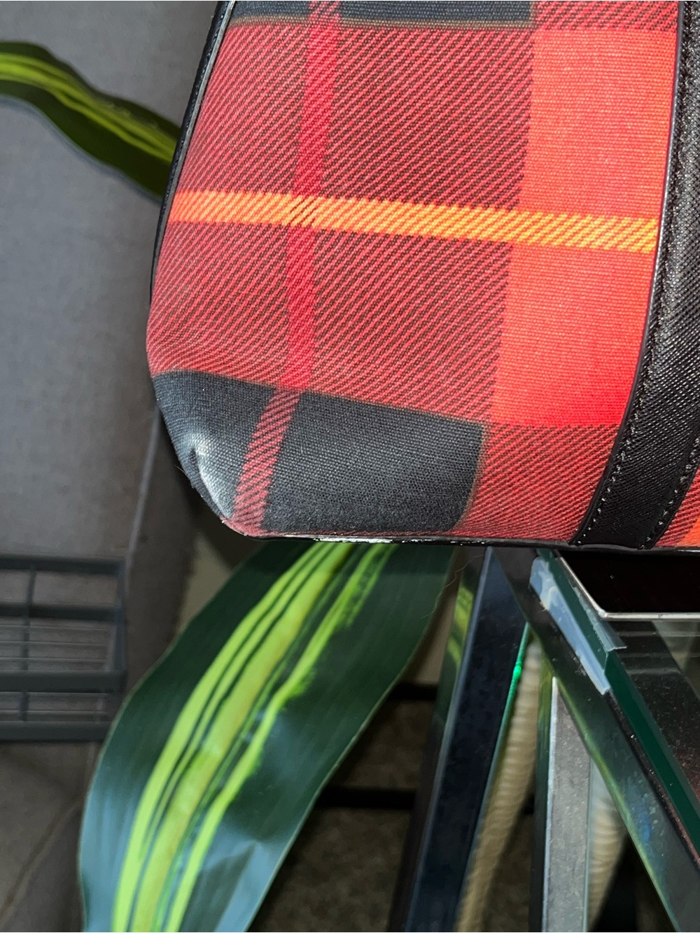 kate spade Red and Black Plaid Satchel with Black Straps - Picture 13 of 14